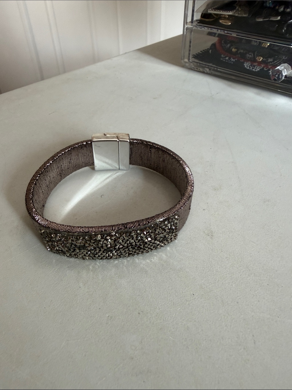 Torrid Druzy Magnetic Bracelet Black Gray . Nwot